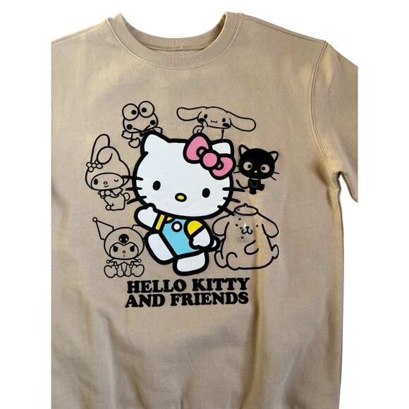Hello Kitty and Friends Sweatshirt Sz Medium Tan NEW with tags - Picture 2 of 4